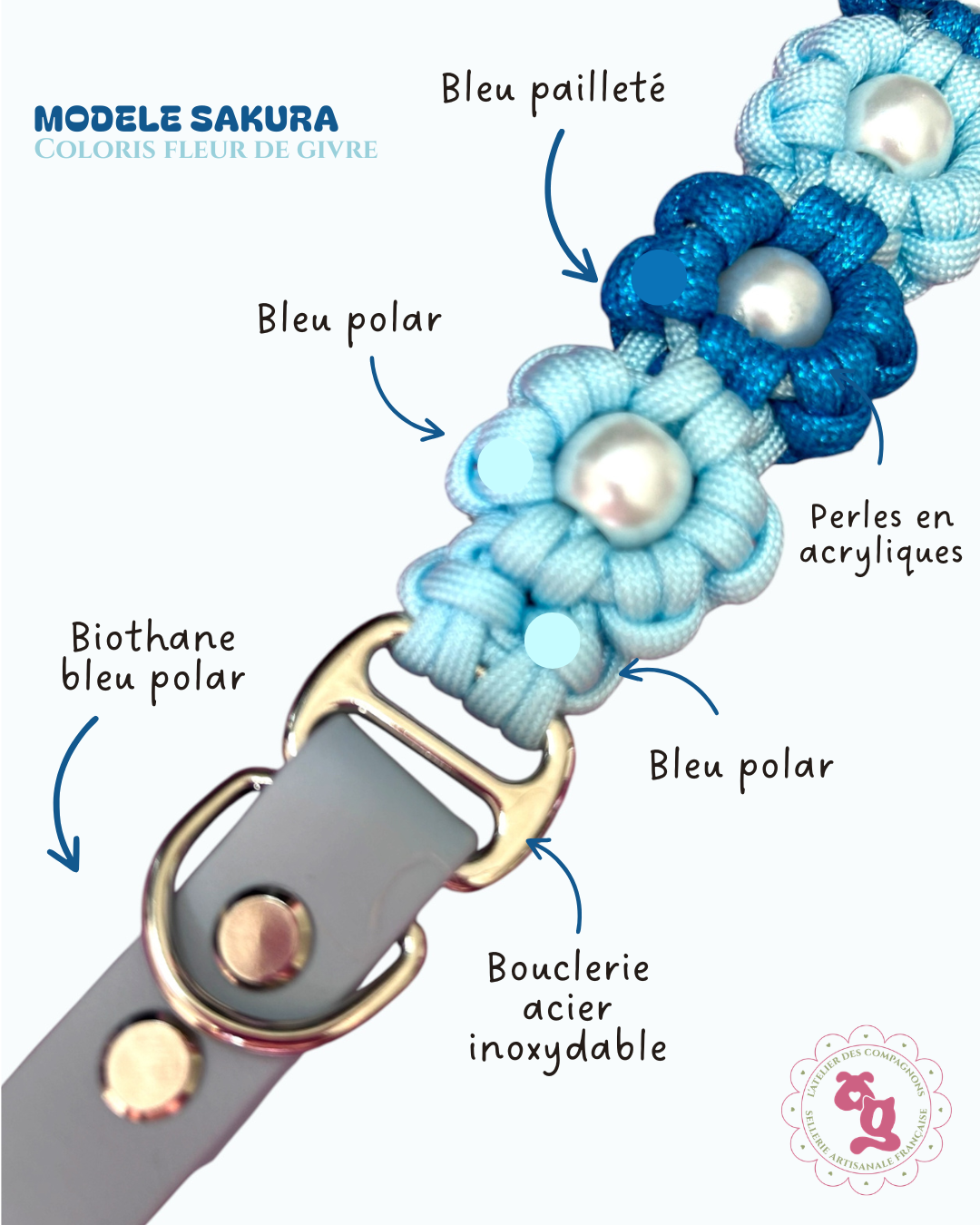 Collier Sakura - Fleur de givre