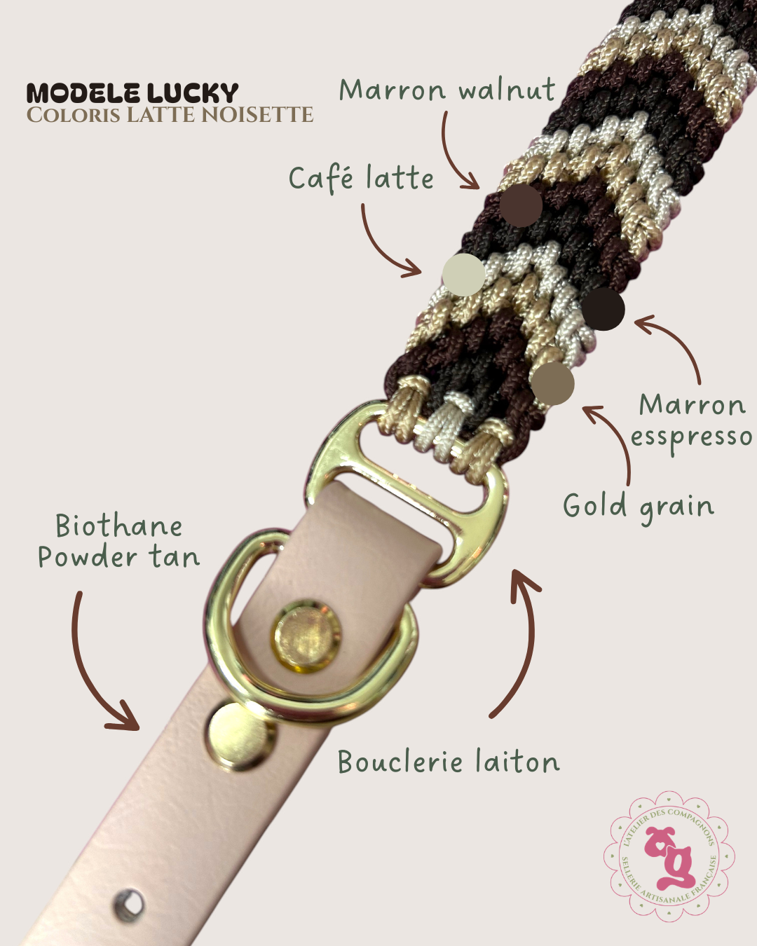 Collier Lucky - Latte noisette